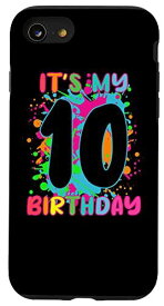 iPhone SE (2020) / 7 / 8 Its My 10th Birthday Tシャツ 女の子 男の子 10歳 飛沫 スマホケース