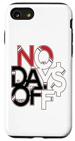 iPhone SE (2020) / 7 / 8 No Days Off Clothes & Gear:レッドブラック&ホワイトプリント スマホケース