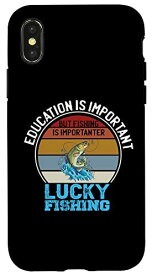 iPhone X/XS 教育は重要だが、釣りはもっと重要だ バスフィッシュ スマホケース