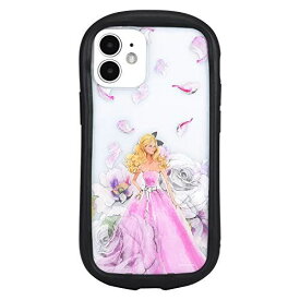 グルマンディーズ Barbie iPhone12 mini(5.4インチ)対応 ハイブリッドクリアケース ドレス BAR-10A, ピンク