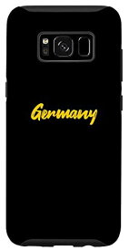 Galaxy S8 美しい黄色のフォントでドイツ語の文字 スマホケース