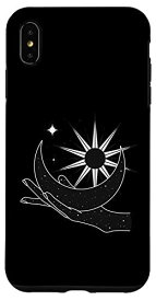 iPhone XS Max マジック オカルト天体 月 太陽 手 星 スマホケース
