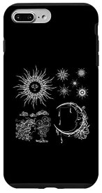 iPhone 7 Plus/8 Plus 錬金術 天体 太陽 三日月 星 スマホケース