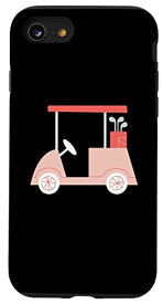 iPhone SE (2020) / 7 / 8 かわいいレディースゴルフデザイン - ピンクゴルフカート愛好家。 スマホケース