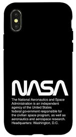 iPhone X/XS NASA ワーム - NASA 法的説明テキスト NASA スマホケース