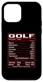 iPhone 12 mini Funny Golf Nutrition Facts レディース メンズ ゴルフ スマホケース