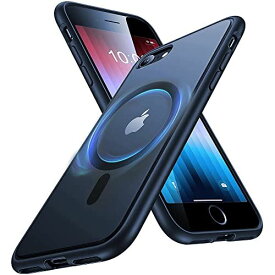[XLAS] iPhone SE ケース MagSafe対応 半透明 マグネット 搭載 iPhone SE3 ケース iPhone se2 iPhone7 iPhone8 ケース 4.7インチ 専用 MagSafe 対応 black(magsafe)
