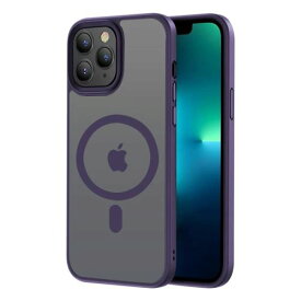 【米軍規格・Magsafe対応】Gtsoho iPhone 11 Pro 用 ケース マグネット搭載 ワイヤレス充電 半透明 耐衝撃 マット 全面保護 黄ばみなし ストラップホール付き アイフォン 11 Pro用 カバー purple