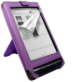 Tuff-Luv Sony PRS-T1用 スリムポーチ 磁石スタンド&スクリーン保護フィルム付き パープルE3_21