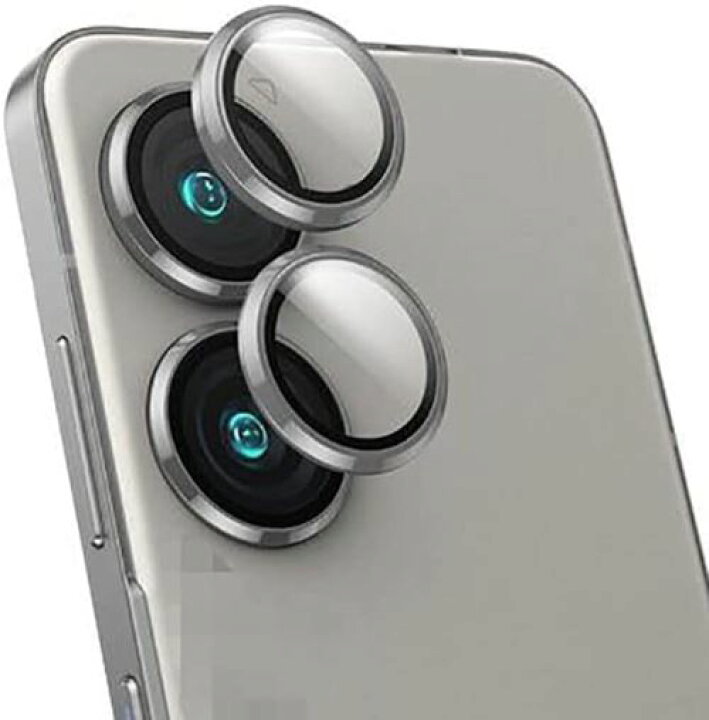 ASUS Zenfone カメラフィルム レンズリング 9H強化ガラス+アルミリング カメラ保護フィルム キズ防止 極薄 防滴 防気泡  防塵 飛散防止 粘着性強い 衝撃吸収 簡単貼付 Asus ZenFone 9専用 シルバー MOAセレクト