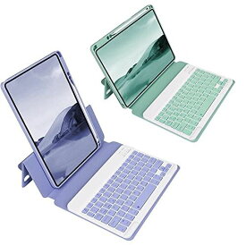 縦置き対応 iPad6 iPad5 iPad Air Air2 iPadPro 9.7 キーボードケース 磁気吸着 マグネット分離式 透明カバー アイパッド6 アイパッド5 キーボード付き ケース 女性向け 多機能 iPad5/iPad6/Air/Air2/Pro9.7 紫