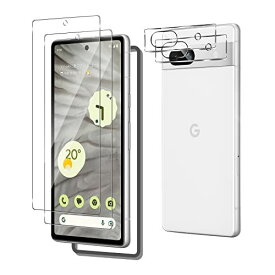 【4枚セット】For Google Pixel 7A ガラスフィルム(2枚)+カメラフィルム(2枚)【指紋対応】Freesun For Google Pixel 7A フィルム 全面保護 傷防止 反射防止 防水 ...