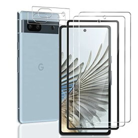 【2+2枚入り】pixel 7a ガラスフィルム（2枚入り）＋ カメラフィルム（2枚入り）【指紋認証対応】 Pixel 7A フィルム 全面保護 硬度9H 高透過率 強化ガラス 耐衝撃 液晶保護フィルム 指紋防止