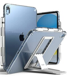 【Ringke】iPad 第10世代 ケース [スタンド付き] 2022 ペンホルダー ストラップホール付き TPU+ポリカーボネートハイブリッド [米軍MIL規格取得] カバー クリア タブレットケース Fusion