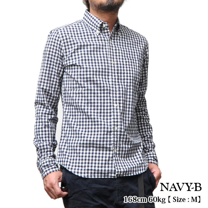 楽天市場】ギンガムチェクシャツ メンズ 長袖 | S~XL 全6色 ボタン 