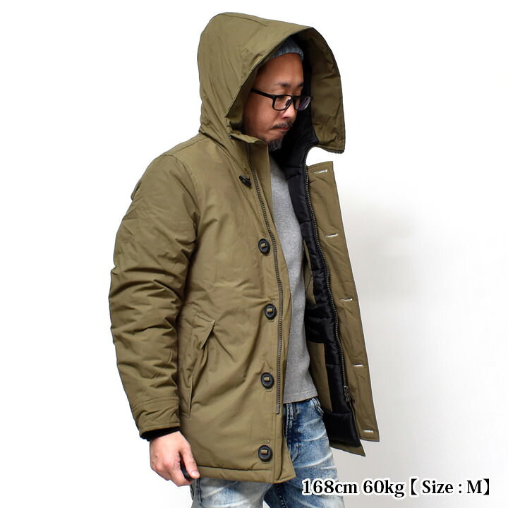 楽天市場 シンサレート 中綿 ジャケット コート メンズ 全3色 M Xl アウター 着丈 長い アメカジ ブランド ロクヨン 64クロス おしゃれ かっこいい 人気 おすすめ 代 30代 40代 50代 大人 フード付き 冬 服 カジュアル メンズファッション オリーブ ネイビー ブラック