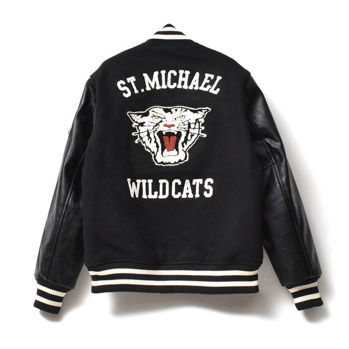 スタジャン ブラック ST.MICHAEL WILDCATS 【公式通販】