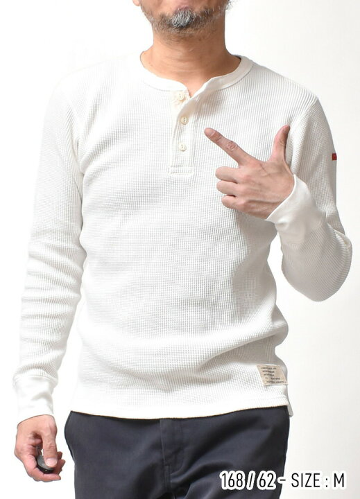 楽天市場】サーマル ヘンリーネック メンズ 長袖 | S~2XL 全2色 春  