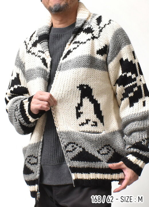 楽天市場】カウチンニット カーディガン メンズ | M~XL 全3色 大きい 