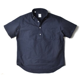 プルオーバーシャツ メンズ 半袖 大きいサイズ | M~2XL 全4色 半袖シャツ ボタンダウン オックスフォード シャツ 春 夏 アメカジ ブランド 身幅 広い 着丈 長い 20代 30代 40代 50代 60代 メンズファッション カジュアル オシャレ かっこいい 大人 服