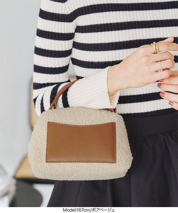 楽天市場】ファー or ボア ミニバッグ 2way レディース ショルダー  