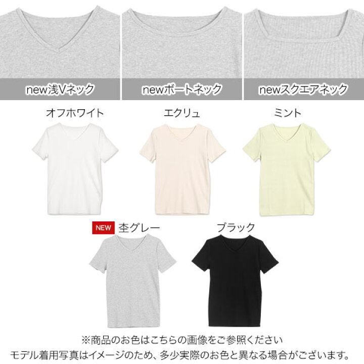 楽天市場 Tシャツ 浅vネック ボートネック S M L C3654 レディース 半袖 トップス カットソー リブ デイリー Vネック 透けにくい 透けない きれいめ 仕事 オフィス スーツ ジャケット インナー 送料無料 メール便 神戸レタス Kobe Lettuce