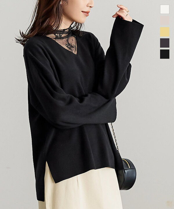 楽天市場】 ミラノリブVネックニットトップス [C6255] レディース 長袖  