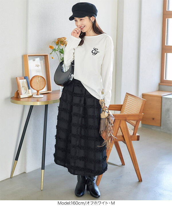 楽天市場】[ コットン100% ] 胸元刺繍ロゴ ロンT レディース 長袖 ロゴ  