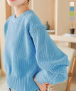 ≪ SUMMER SALE ≫メッシュ編み スポンジニット トップス レディース ニット セーター トップス 長袖 メッシュ シアー 透かし編み 春 秋 冬 ショート丈 短め 短丈 コンパクト 骨格ウェーブ カジュアル グリーン ブルー カラーニット 緑 青 [C7034]