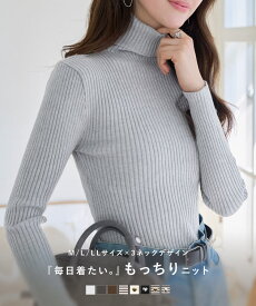 ニット リブニット トップス セーター [C626A] レディース ボートネック モックネック タートルネック L LL ボーダー ハート バイカラー もっちり 可愛い 大人可愛い 秋 冬 着回し オフィスカジュアル オフィス 仕事着 高見え シンプル カラバリ豊富 お出かけ【送料無料】