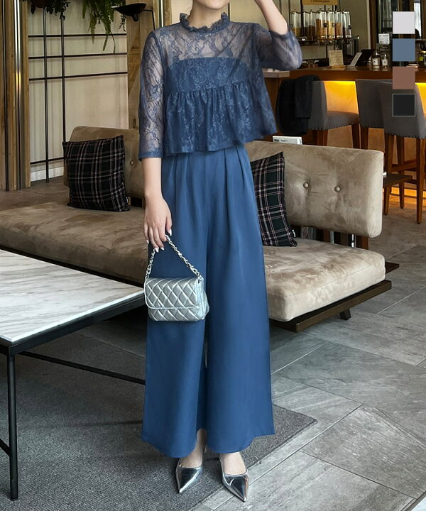 楽天市場】レーストップスセットオールインワン [E1961] レディース  