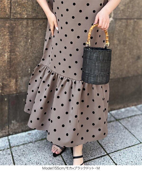 楽天市場】フロッキードット マキシ ワンピース レディース  