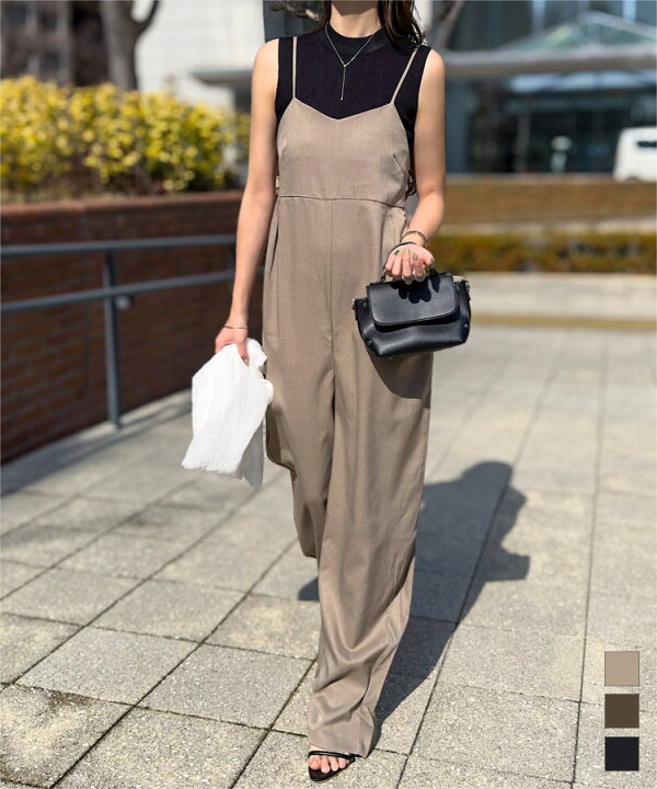 楽天市場】カーブパンツ サロペット レディース サロペ オールインワ  