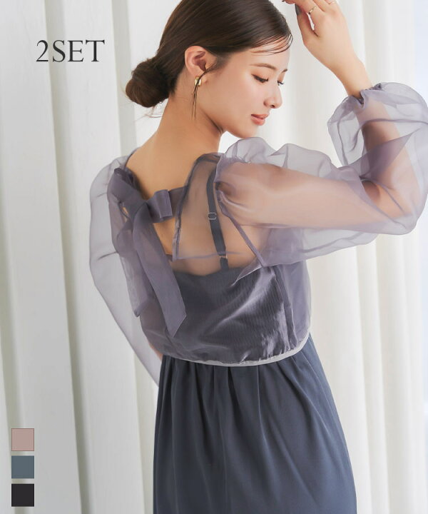 楽天市場】ドレス ワンピース シアーブラウス [E3441] オケージョン  