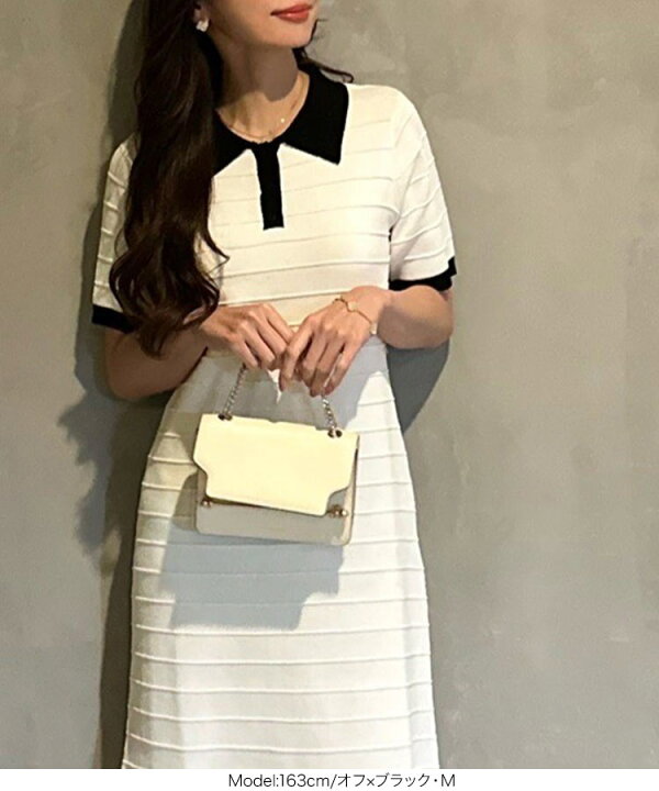 楽天市場】[ 岡部あゆみさんコラボ ] リップルボーダーポロカラー 