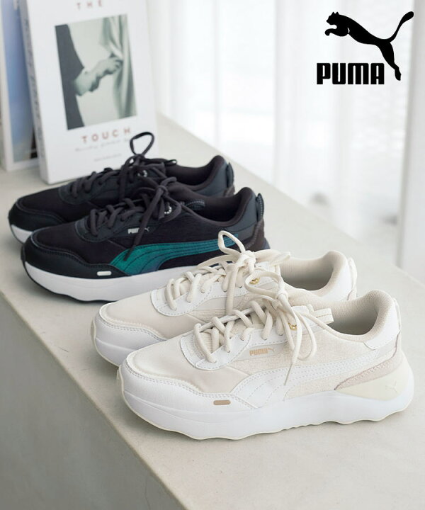 楽天市場】 PUMA スニーカー 白 黒 パール きれいめ レディース プーマ  