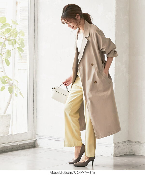 楽天市場 ベルトスリーブトレンチコート K877 レディース アウター トレンチ コート オーバーシルエット ロング 大人 春 トレンチコート スプリングコート ロングコート ゆったり おしゃれ きれいめ ドロップショルダー ベージュ カーキ 神戸レタス Kobe Lettuce