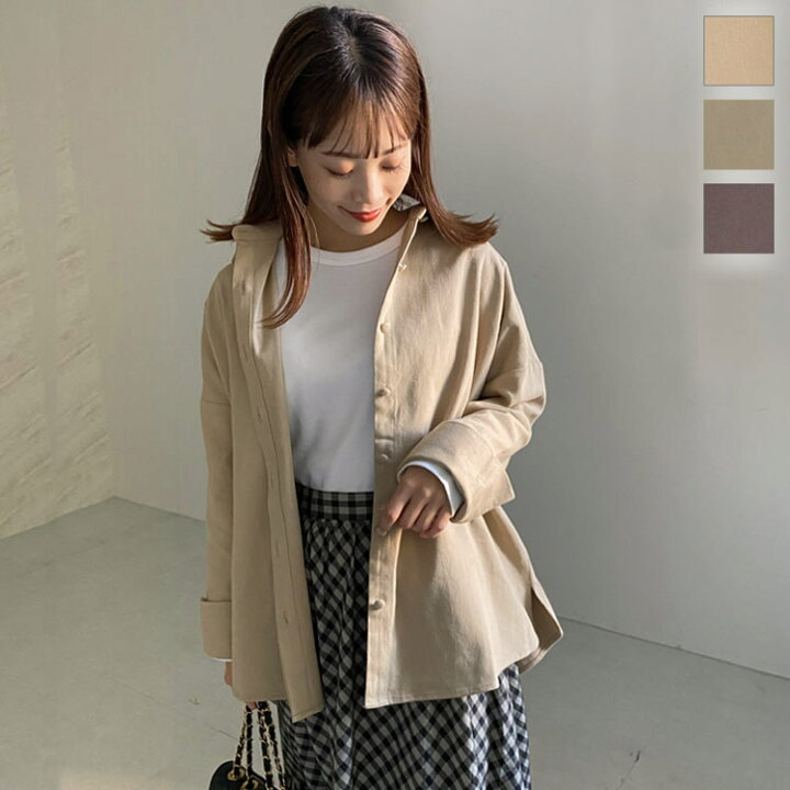 楽天市場 ツイルシャツジャケット K958 レディース アウター 羽織り 長袖 大人 シンプル きれいめ カジュアル デイリー 綿100 秋 ジャケット カジュアルジャケット ツイル シャツジャケット サイドスリット ゆったり ドロップショルダー 神戸レタス Kobe Lettuce