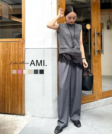 [ 春名亜美さんコラボ ]選べる2丈リネンライクタックパンツ [M4154] レディース 20代 30代 40代 AMI あみ きれいめ 上品 ママ プライベート 休日 おでかけ かわいい 可愛い 着映え インフルエンサー トラベル 旅行 ショートパンツ オフィス 仕事 通勤 ベルトループ きれいめ