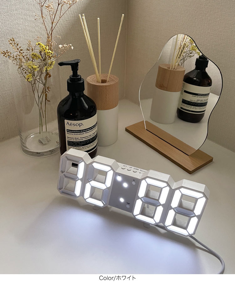 セール 》LEDデジタルクロック [X430] インテリア 雑貨 シンプル 時計