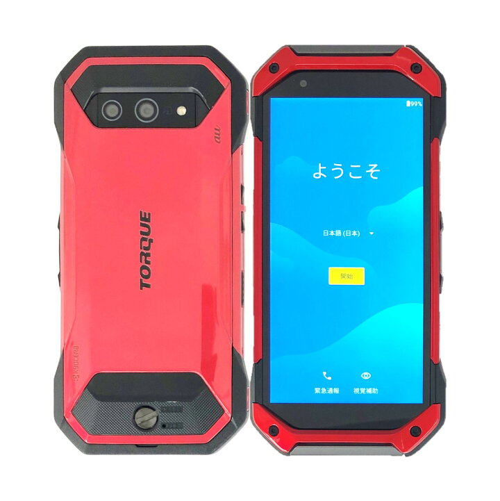 楽天市場】【中古】 KYOCERA TORQUE 5G KYG01 Red レッド au SIMロック 