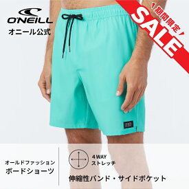 ＼ 25%OFF セール ／ 【オニール公式】ボードショーツ 水着 サーフパンツ メンズ HERMOSA SOLID EW 17インチ・太ももフィット 海パン SP3106020