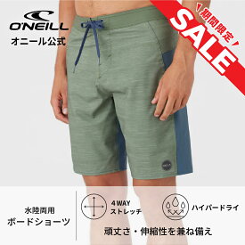 ＼ 25%OFF セール ／ 【オニール公式】ボードショーツ 水着 サーフパンツ メンズ HYPERFREAK TECH TRVLR ENDURO 20インチ・膝下フィット 海パン SP4106001