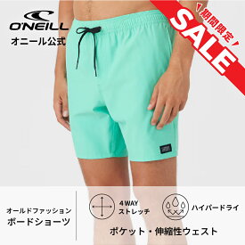 ＼ 25%OFF セール ／ 【オニール公式】ボードショーツ 水着 サーフパンツ メンズ LENNOX HERMOSA SOLID VOLLEY 17インチ 海パン SP4106020