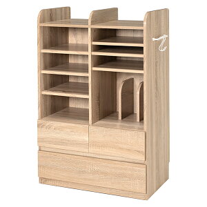 【ポイント7倍!30日限定】多目的ラック ランドセルラック RCC-1624 収納家具 ハンガーラック サイドフック付き 引き出し付き 組立式 ナチュラル 化粧仕上げ スッキリ収納 引き出し収納