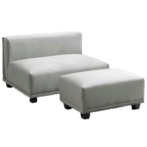 長椅子 おしゃれ Celina 2人掛けソファ+オットマン ローソファ シンプル ナチュラル モダン 北欧風 高級感 ゆったり ふかふか リビング ダイニング 一人暮らし