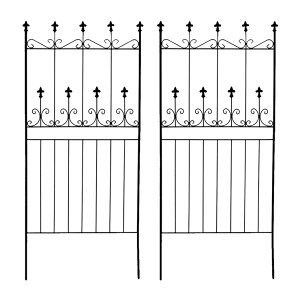 【ポイント9倍!今晩20時開始!】柵 おしゃれ オールドシャトーフェンス150 ロータイプ 2枚組 ガーデニング 園芸 アイアン 枠 仕切り 目隠し 屋外 クラシカル アンティーク風 ベランダ 薔薇