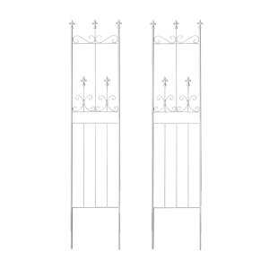 【ポイント9倍!今晩20時開始!】柵 おしゃれ オールドシャトーフェンス スリムタイプ 2枚組 ガーデニング 園芸 アイアン 枠 仕切り 目隠し 屋外 クラシカル アンティーク風 ベランダ 薔薇