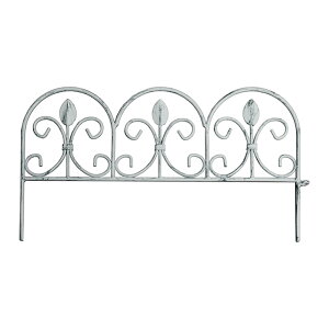 【ポイント7倍!30日限定】柵 おしゃれ アイアンミニフェンス リーフ 3枚組 目隠し 仕切り コンパクト エレガント アンティーク風 ナチュラル かわいい ガーデニング 花壇 プランター 蔦