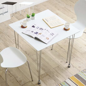 [ポイント5倍] コンパクト ダイニングテ－ブル YR-8824 2色対応 幅75cm テーブル テーブル単品 正方形 ダイニング 食卓 食卓テーブル table 2人 2人用 PU塗装 シンプル おしゃれ アイアン モダン